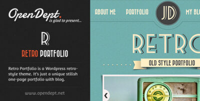 Retro Portfolio - One Page Vintage Template