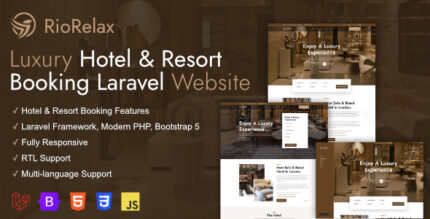 RioRelax - Laravel Luxury Hotel & Resort Booking Website v1.6.1