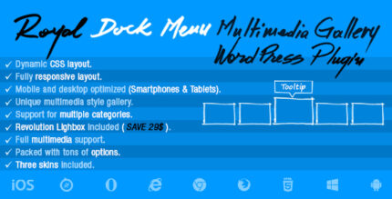 Royal Dock Menu Multimedia Slider Wordpress Plugin