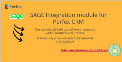 SAGE® Module for Perfex CRM