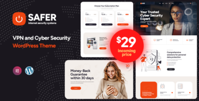 Safer - VPN and Cyber Security WordPress Theme