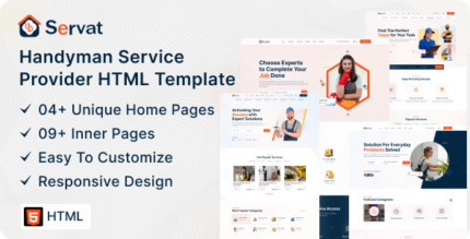 Servat - Handyman Service Provider HTML Template