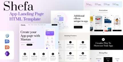 Shefa - App Landing Page HTML Template