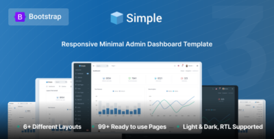 SimpleAdmin - Minimal Admin & Dashboard Template