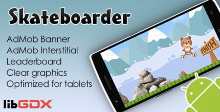 Skateboarder with AdMob and Leaderboard