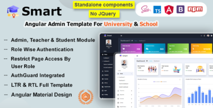 Smart - Angular 18+ Admin Dashboard Template for University, School & Colleges