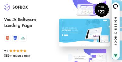 Sofbox - Vue JS Software Landing Page