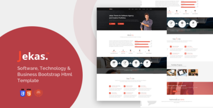 Software, Technology & Business Bootstrap Html Template - Jekas