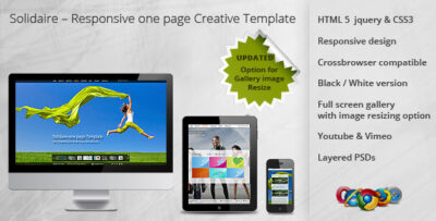 Solidaire - Responsive one page Creative Template