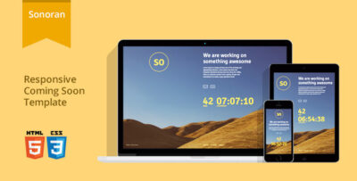 Sonoran - Responsive Coming Soon Template