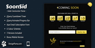 SoonSid - Coming Soon Theme