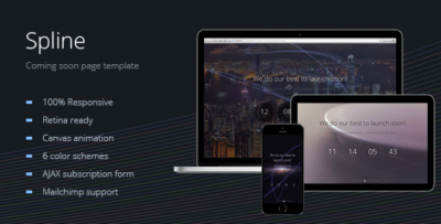 Spline - Animated Coming Soon Page Template
