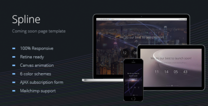 Spline — Animated Coming Soon Page Template