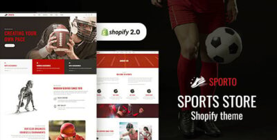 Sporto - Fitness Store, Sports Club Shopify Theme