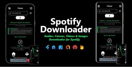 Spotify Downloader - Spotify Audios, Canvas, Videos & Images Downloader ADMOB, ONESIGNAL, FIREBASE