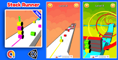 Stack Runner 3D Game Unity Source