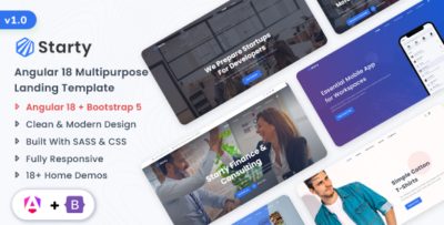 Starty - Angular 18 Multipurpose Landing Template