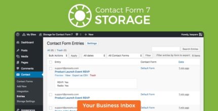 Storage for Contact Form CF7 WordPress Plugin