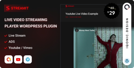 Streamit - Live Video Streaming Player WordPress Plugin v1.0.3