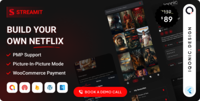 Streamit - Movie, TV Show, Video Streaming Flutter App With WordPress Backend