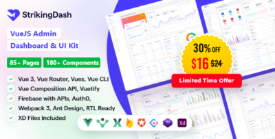 StrikingDash - Vue Admin Dashboard Template