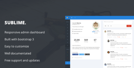 Sublime - Web Application Dashboard + Customizer Access
