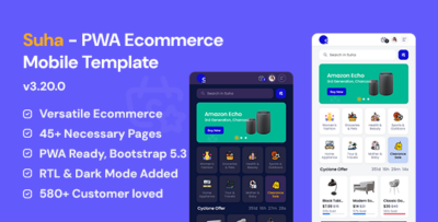 Suha - PWA Ecommerce Mobile