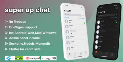 SuperUp - Cupertino Theme Full Whatsapp Clone Socket.io Mongodb Flutter