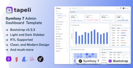 Tapeli - Symfony Admin Dashboard Template