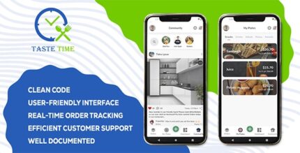 Taste Time - Food & Delivery React Native Food Delivery App Template