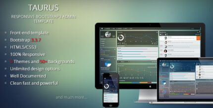 Taurus - Responsive Bootstrap Admin Template