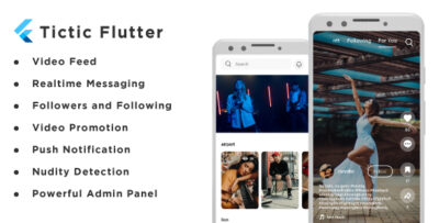 Tictic Flutter - IOS And Android media app for creating and sharing short videos