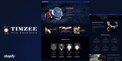 Timezee Shopify Watch Store, Dark Jewelry Theme