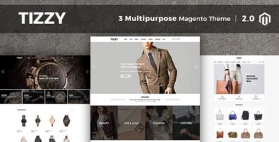 Tizzy - Multipurpose Responsive Magento2 Theme Fashion Watch Cosmetic & Bag