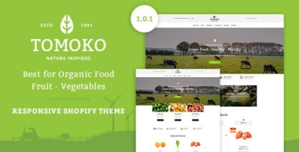 Tomoko - Organic FoodFruitVegetables Responsive Shopify Theme