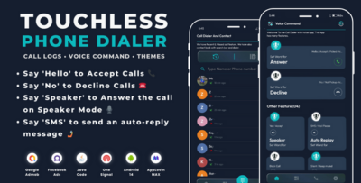 Touchless Phone Dialer Call Logs with AdMob Ads Android