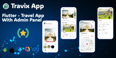 Travix - Flutter Travel & Place Exploration App with Admin Panel