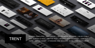 Trent - Responsive One Page Parallax Template