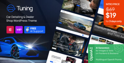 Tuning - Car Detailing & Dealer Shop WordPress theme