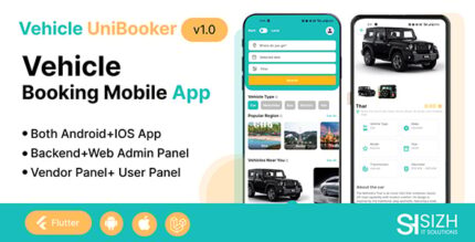 UniBooker Vehicle - Multivendor Car, Bike, Boat & Vehicle Rental App with Admin Panel