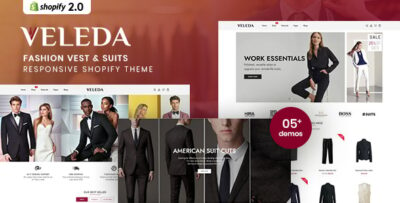 Veleda - Fashion Vest & Suits Responsive Shopify Theme