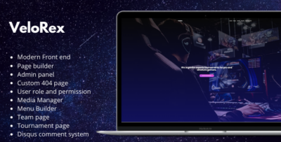 VeloRex – Gaming eSports Tournament Script