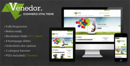 Venedor - Premium Bootstrap Ecommerce HTML5 Template