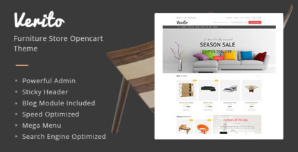 Verito - Furniture Store Responsive OpenCart Theme