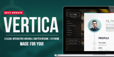 Vertica - Retina Ready Resume CV & Portfolio