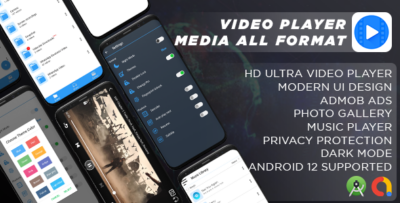 Video Player Media All Format, Music player, Photo Gallery & Album