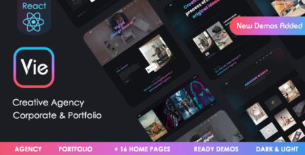 Vie - React Creative Portfolio & Agency template