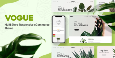 Vogue - Plant Store Opencart Theme (Included Color Swatches)