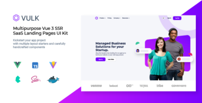 Vulk - Multipurpose Vue 3 SSR SaaS Landing Pages UI Kit