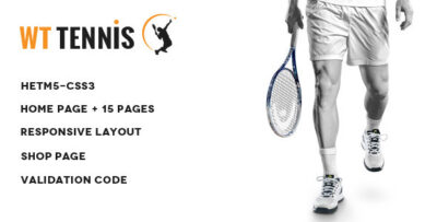 WT Tennis - HTML Sports Template